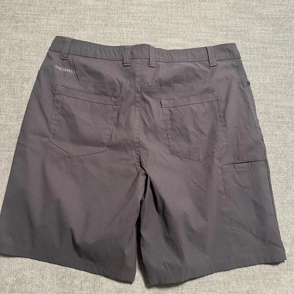 Merrell Hiking Shorts Mens 38 Gray Excellent Lightweight Outdoor Trail Cargo